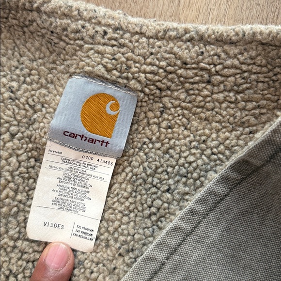 Vintage Carhartt V13DES Sherpa Lined Work Vest - Picture 2 of 6